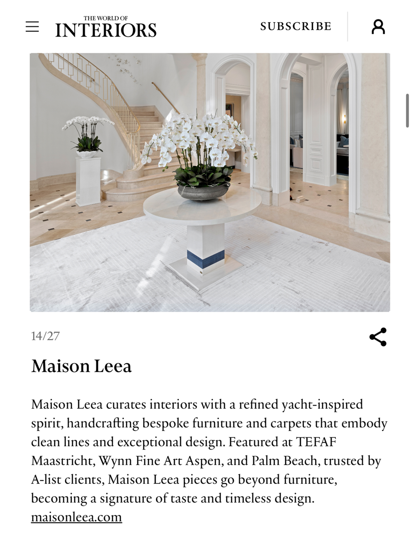 World of Interiors Cover