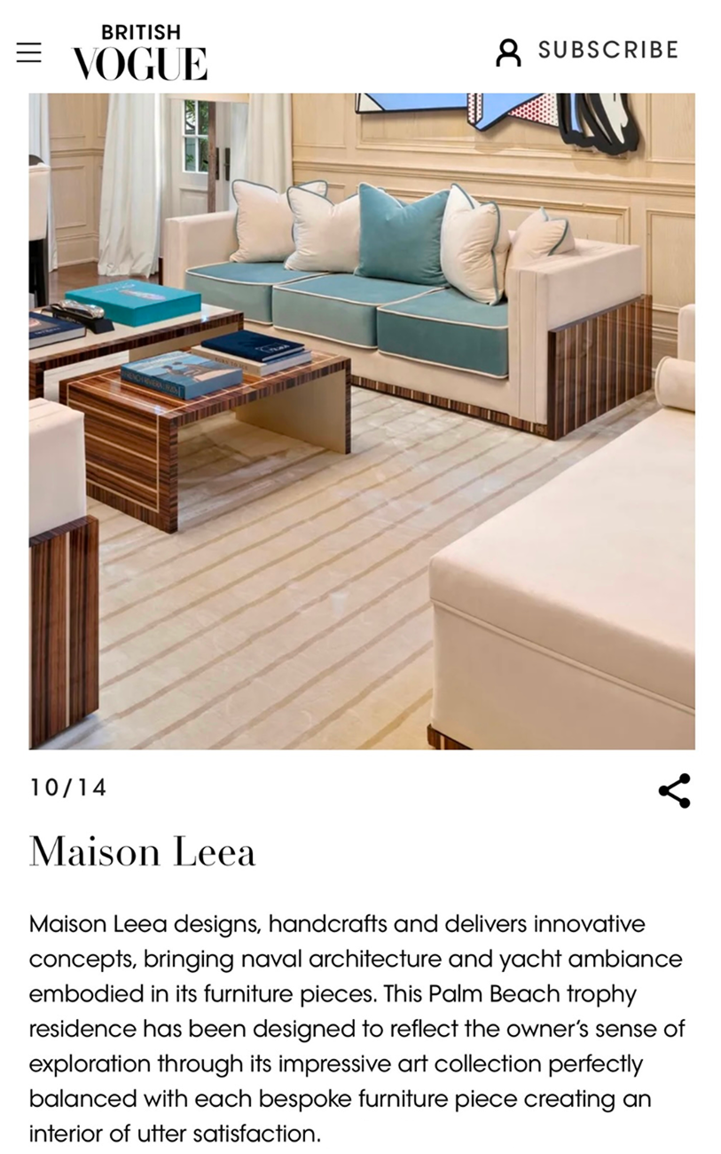British Vogue - Maison Leea Article
